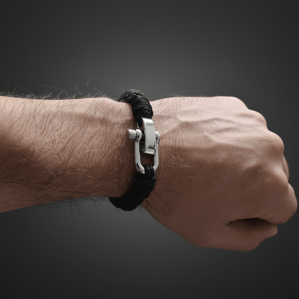 Helios Rope Bracelet worn on the wrist