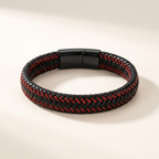 Coral Leather Bracelet
