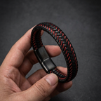 Coral Leather Bracelet