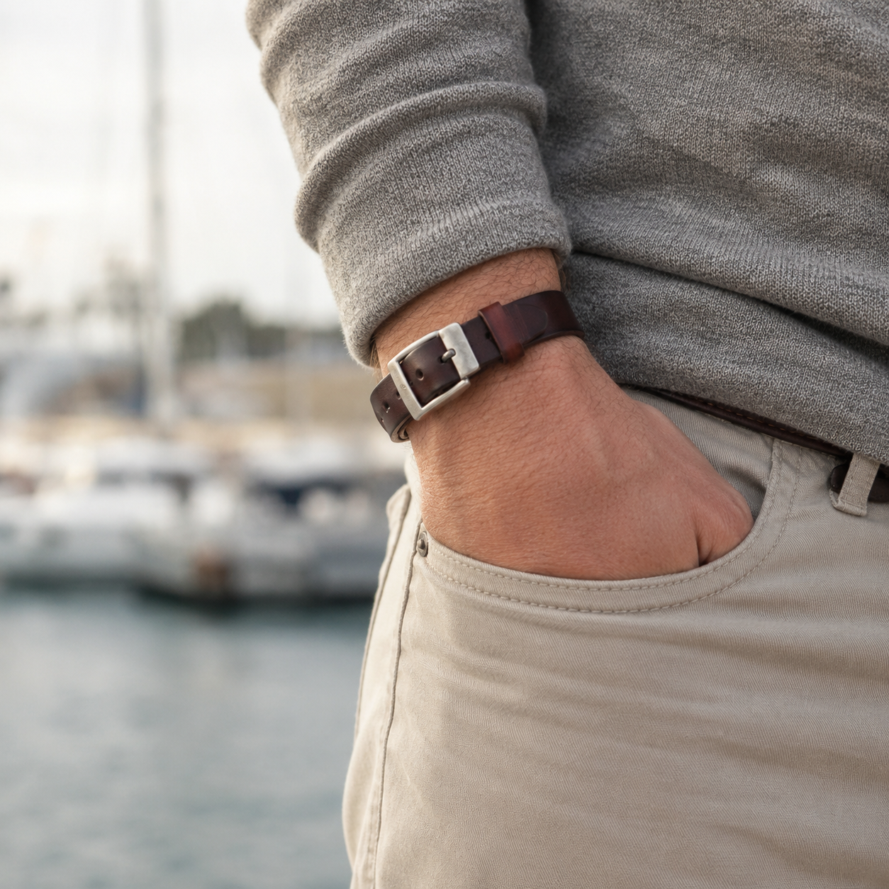 Cuzco Wide Leather Bracelet