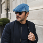 Washed Denim Newsboy Cap