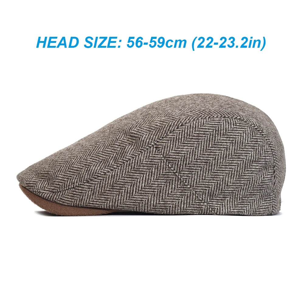 Chester herringbone cap for men