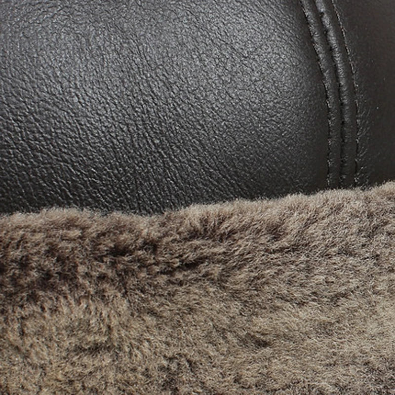 Copán Leather Fur Hat — Melon Cap