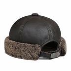 Copán Leather Fur Hat — Melon Cap