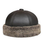 Copán Leather Fur Hat — Melon Cap