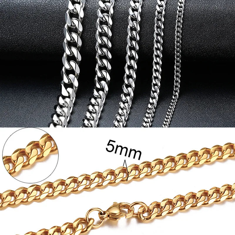 Neiva Cuban Chain Necklace – Stainless Steel
