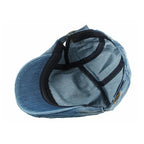 Washed denim newsboy cap for men