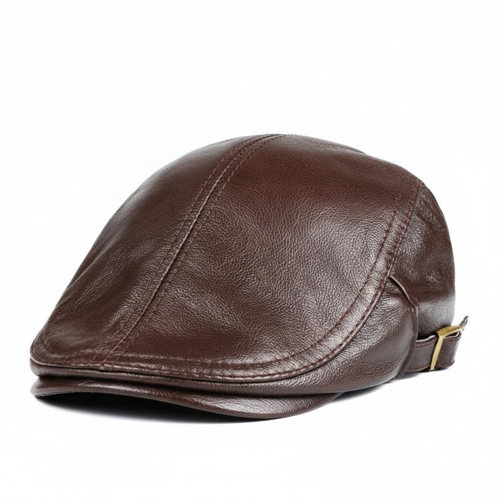 Concepción Leather Driving Cap — Duckbill