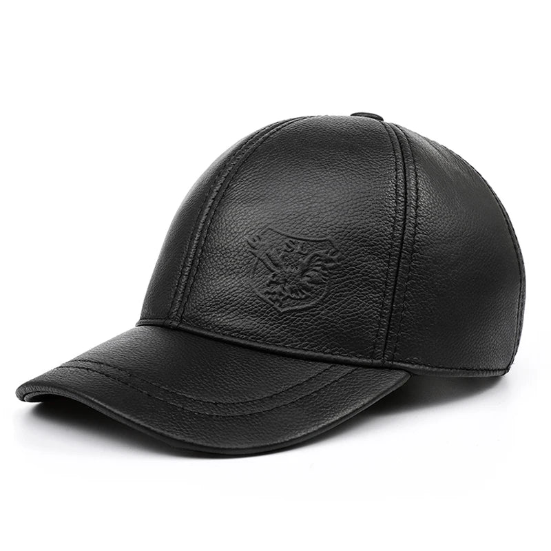 Tampico Leather Baseball Cap — Eagle Print