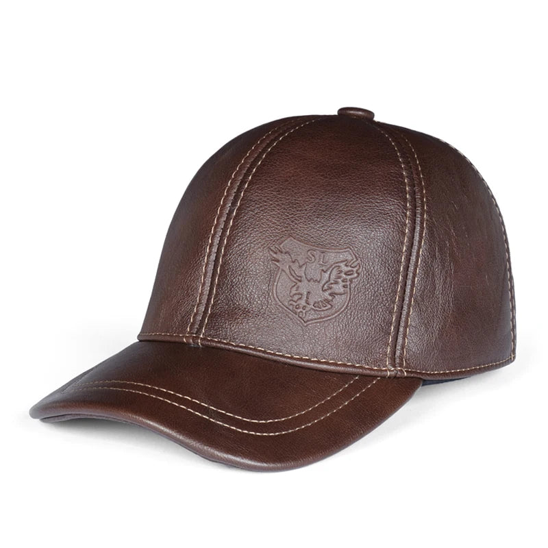 Tampico Leather Baseball Cap — Eagle Print