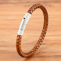 XQNI DIY Combination Stainless Steel Men's Leather Bracelet 19cm/21cm/23cm Sports Jewelry Men's Christmas Gift Promotion