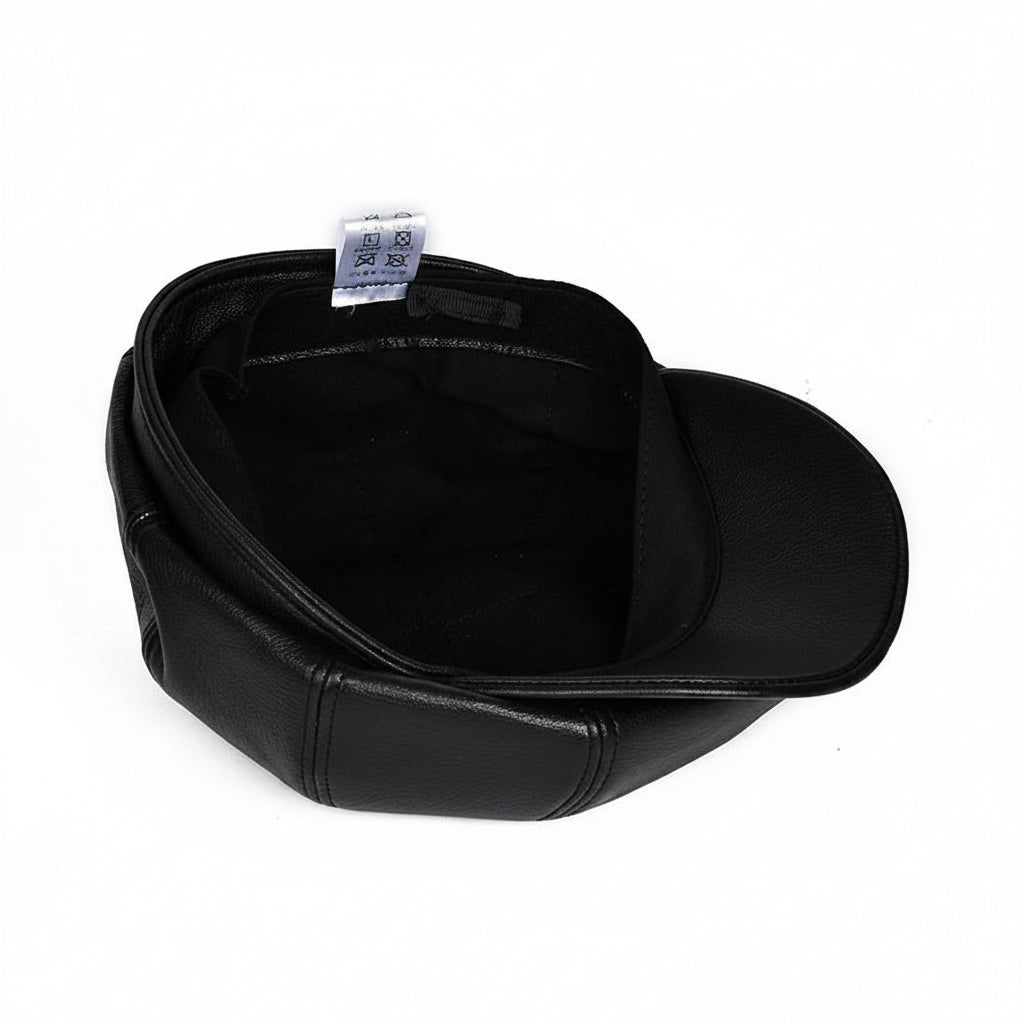 León Leather Newsboy — Peaked Cap