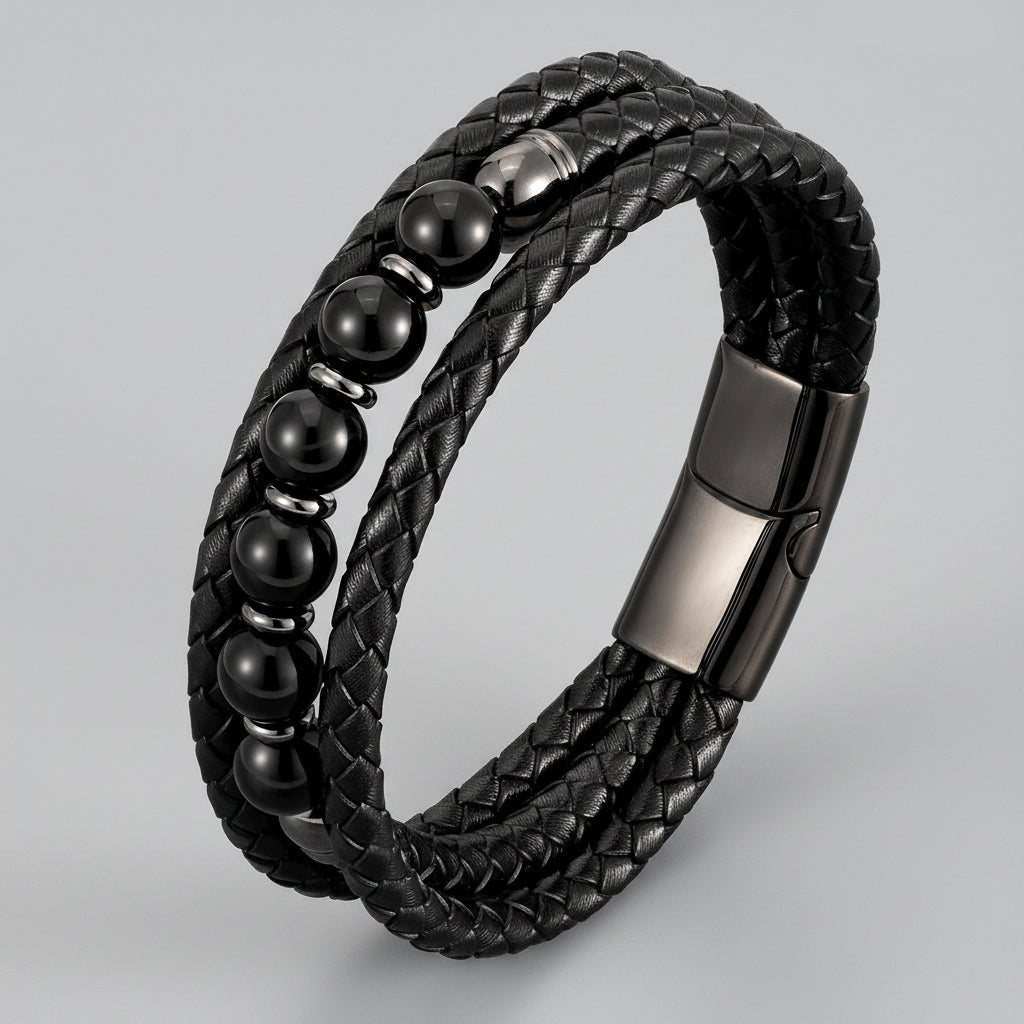 Asturica Full-Grain Eco Leather Bracelet for Men | Dakell