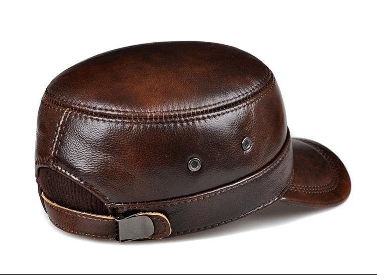 Valdivia Leather Snapback — Flat Cap