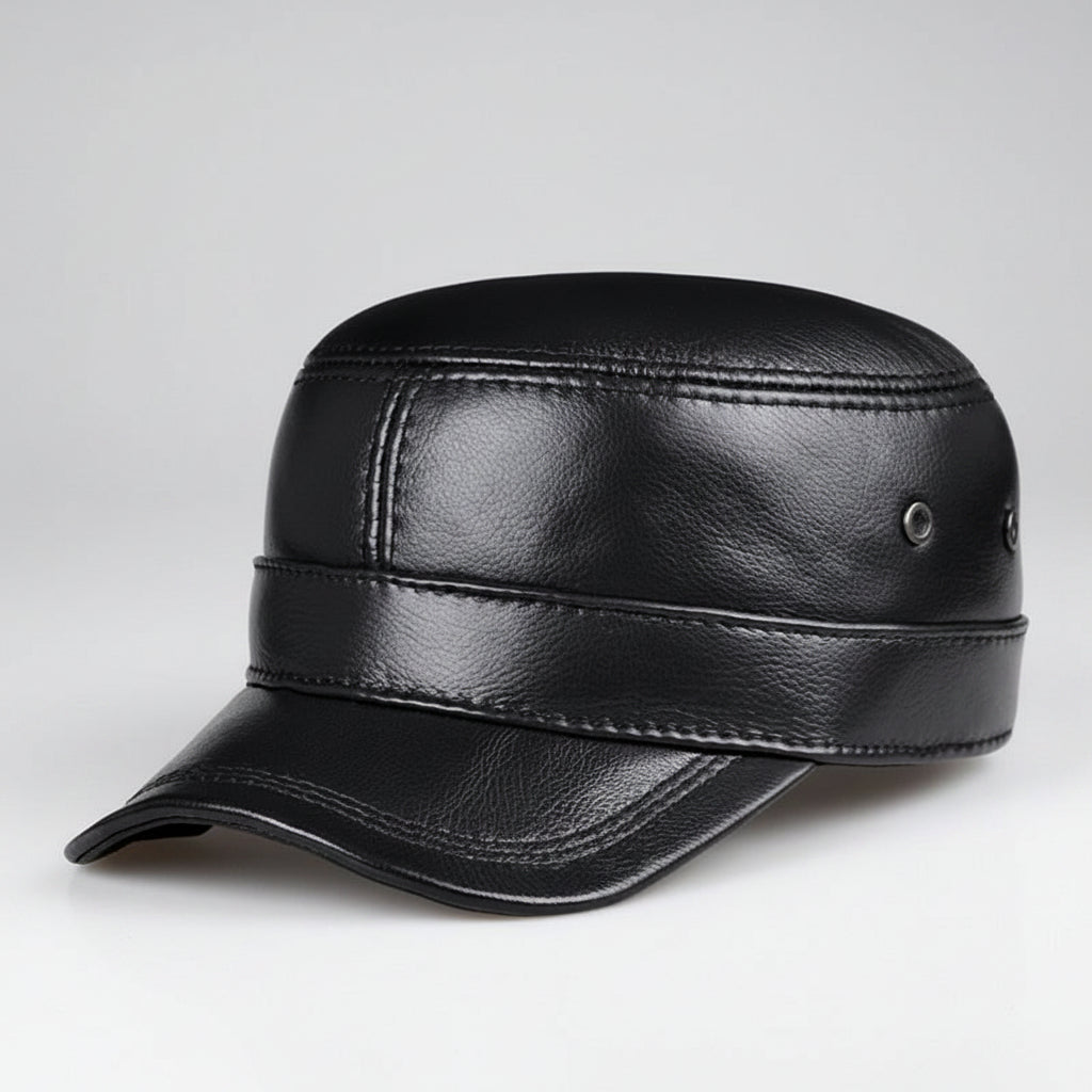 Valdivia Leather Snapback — Flat Cap