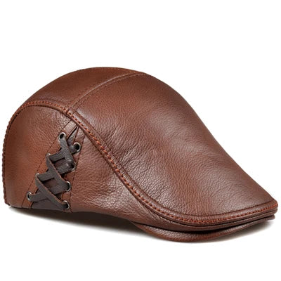 Manizales Leather Beret — Fitted Dome
