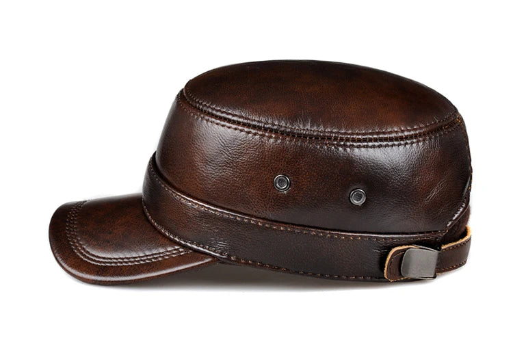 Valdivia Leather Snapback — Flat Cap