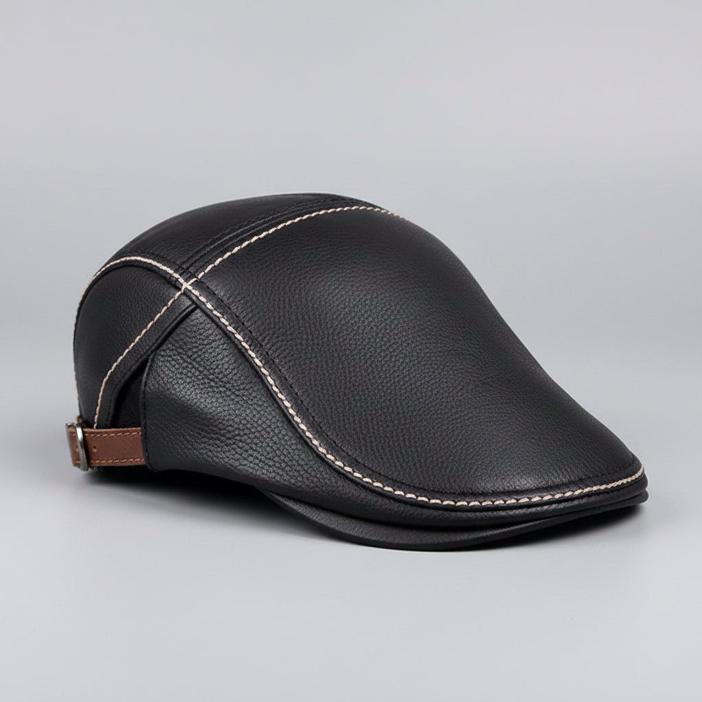 Chillán Leather Newsboy — Trucker Style