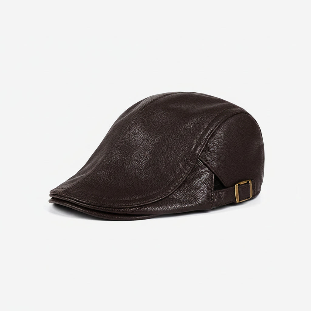 Concepción Leather Driving Cap — Duckbill