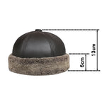 Copán Leather Fur Hat — Melon Cap