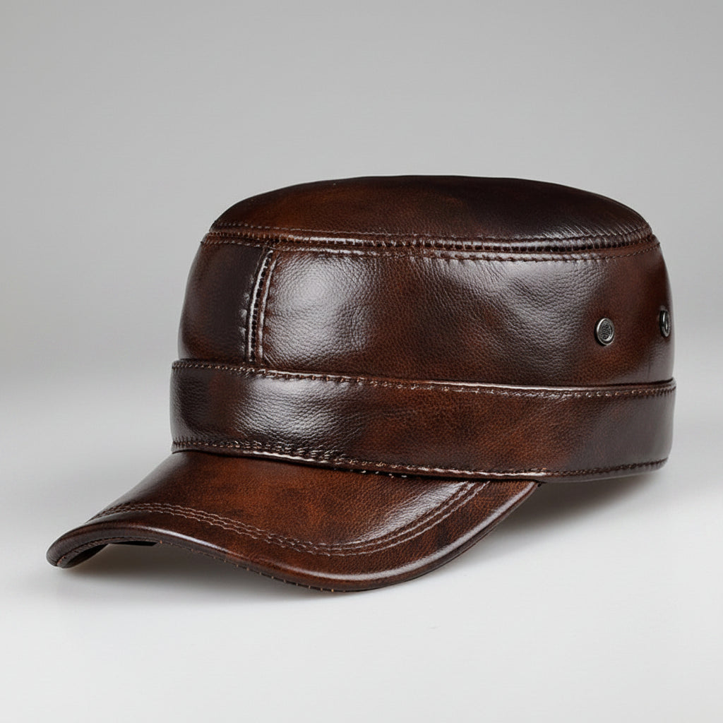 Valdivia Leather Snapback — Flat Cap