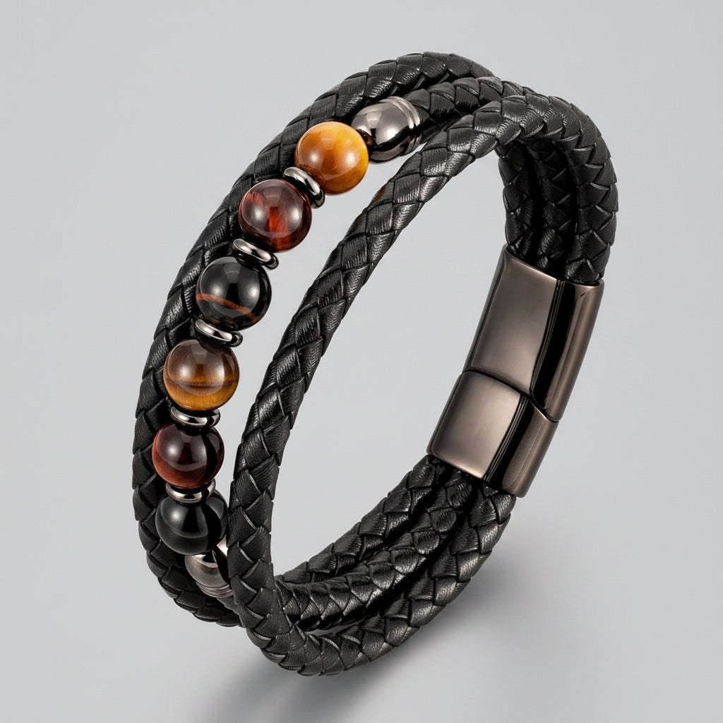 Asturica Full-Grain Eco Leather Bracelet for Men | Dakell
