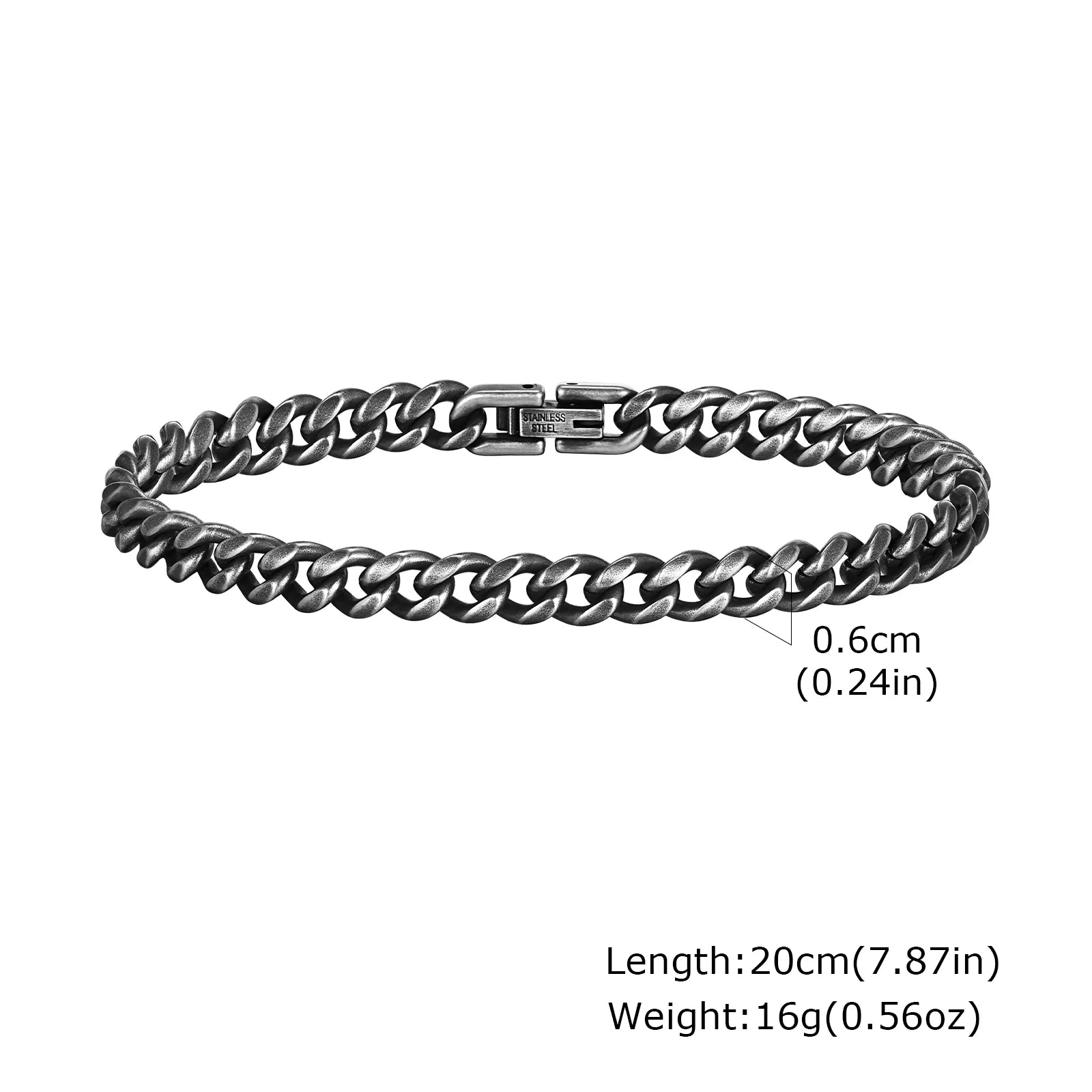 Men's Byzantine Chain Bracelet — Stainless Steel Braided Link Wristband