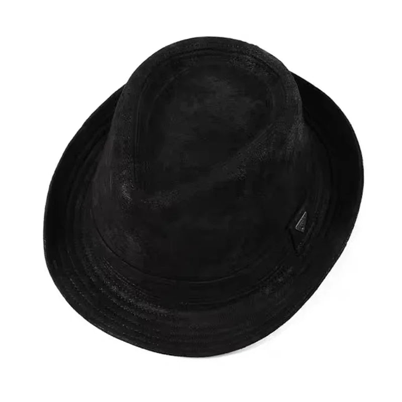 Popayán Leather Fedora — Sheepskin, Short Brim