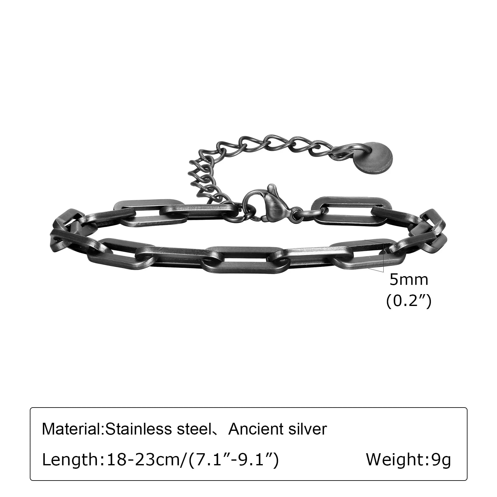 Men's Byzantine Chain Bracelet — Stainless Steel Braided Link Wristband