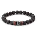 Lava Core Bracelet – Men’s 8mm Volcanic Stone Bead Bracelet