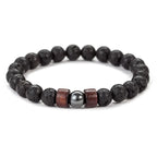 Lava Core Bracelet – Men’s 8mm Volcanic Stone Bead Bracelet