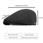Summer breathable flat cap for men