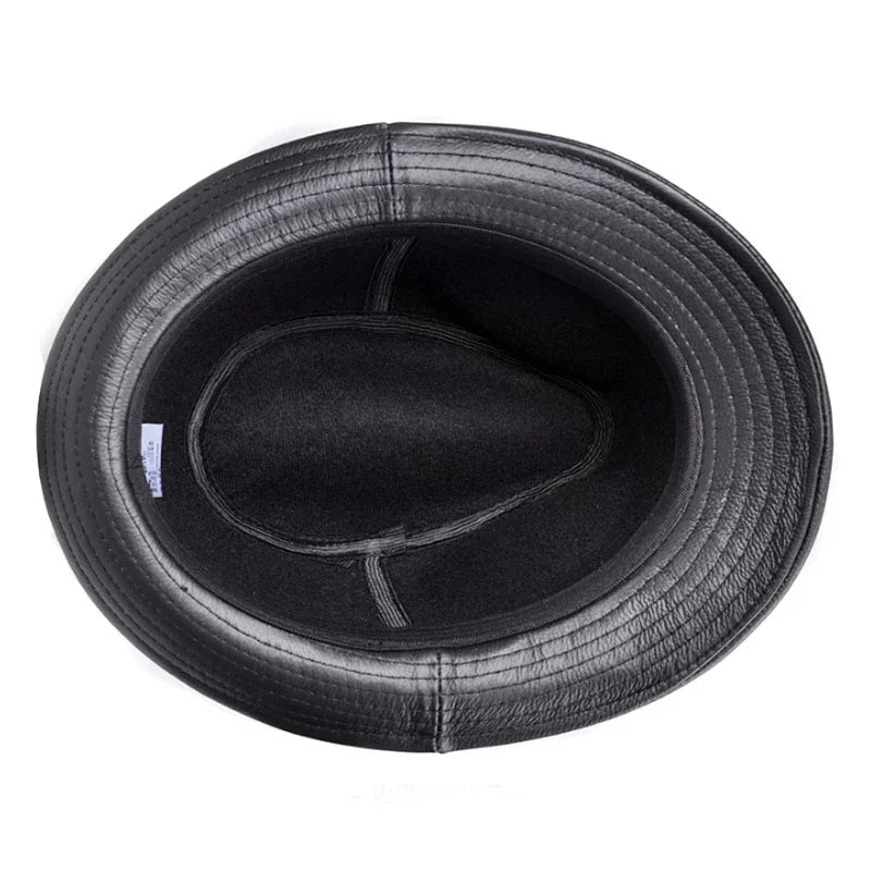 Guanajuato Leather Fedora — Formal, Short Brim