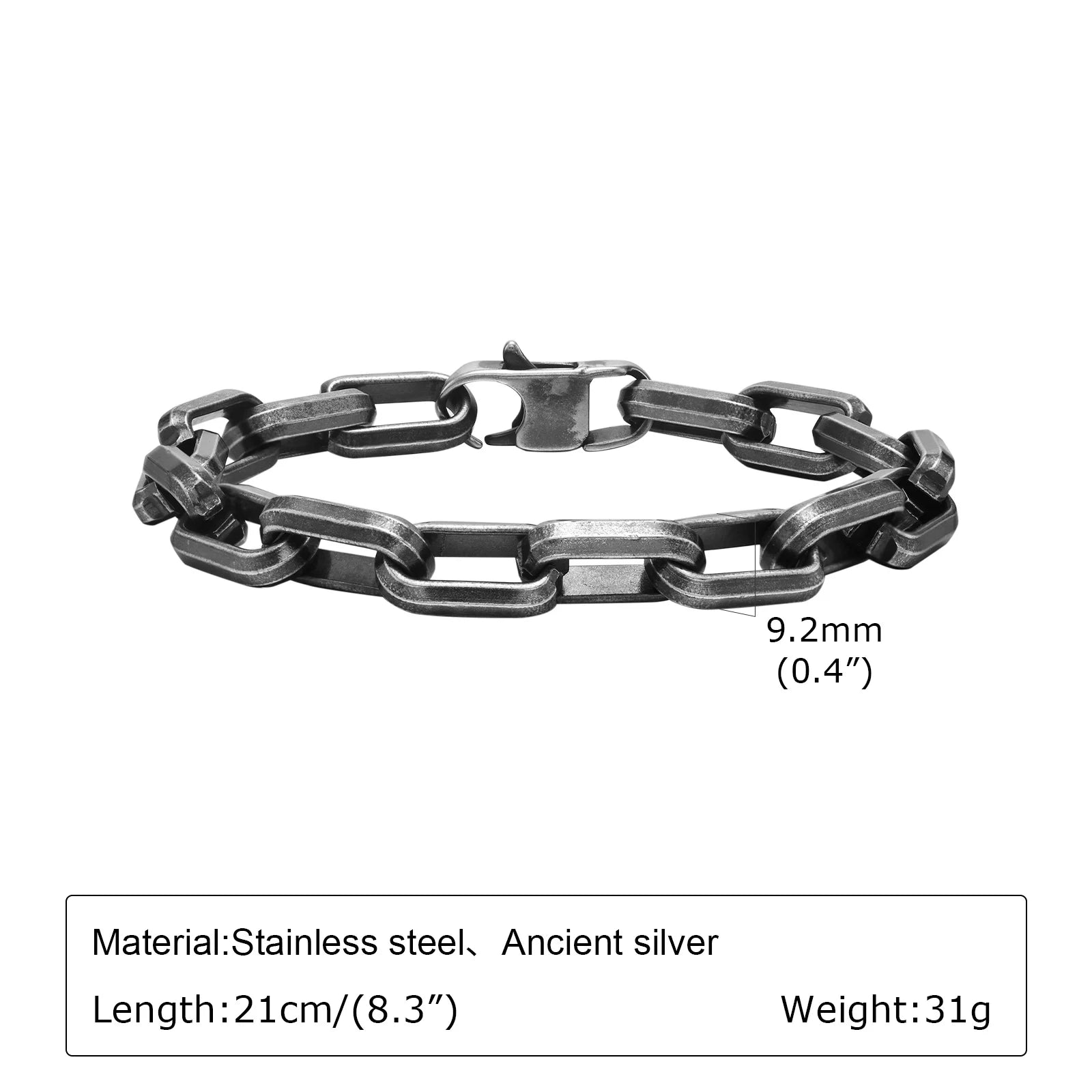 Men's Byzantine Chain Bracelet — Stainless Steel Braided Link Wristband