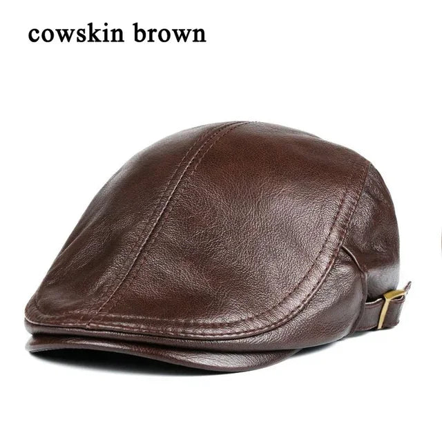 Taxco Leather Driving Cap — Duckbill