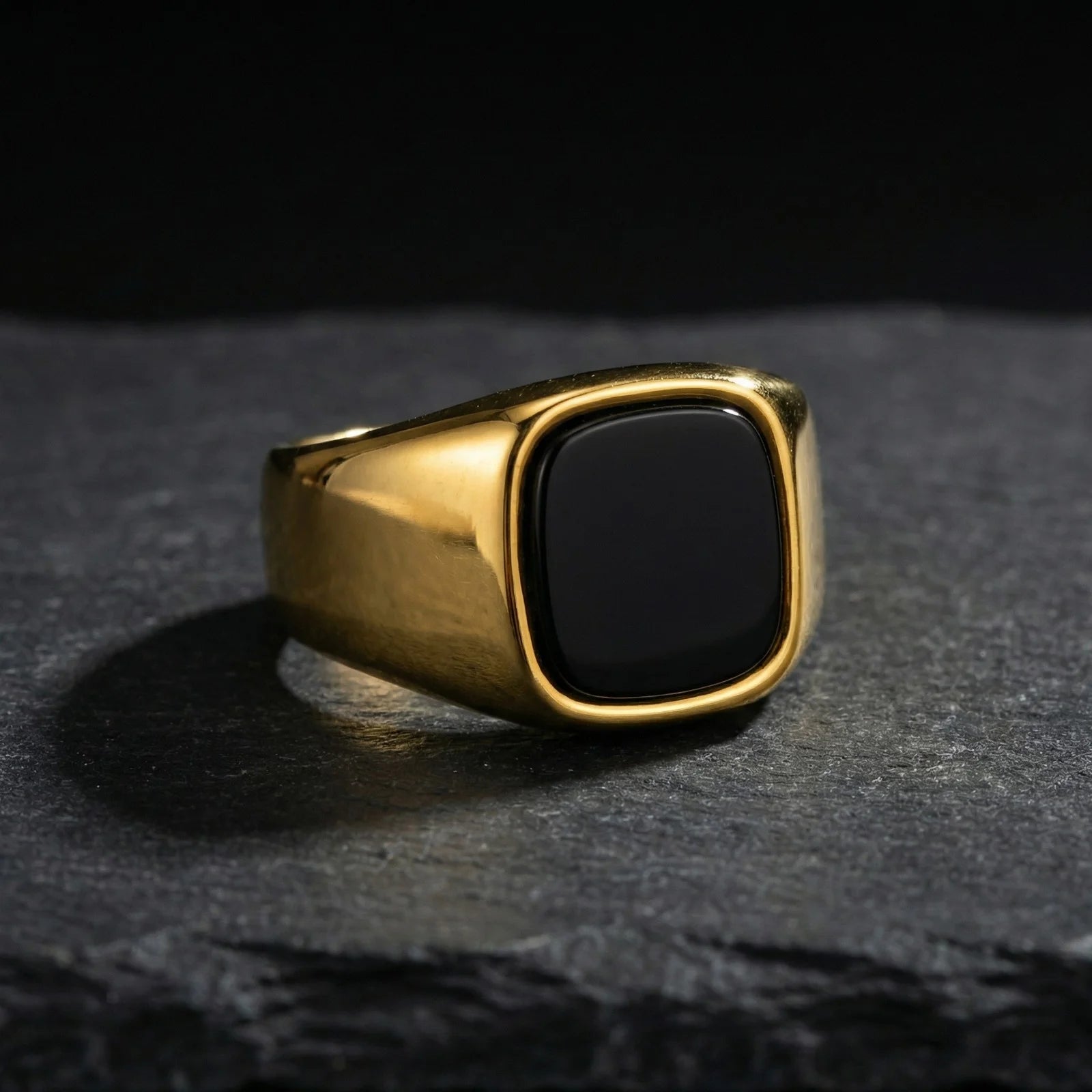 Nero Stone men's black stone ring