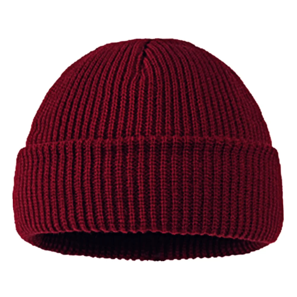 FrostThread Wool Beanie – Warm Knitted Skull Cap with Short Thread Design, Elastic and Unisex, Ideal for Casual Winter and Hip Hop Style