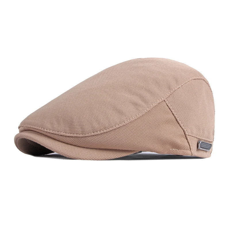 Summer breathable flat cap for men