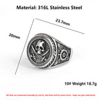Ravenna Skull men's signet ring