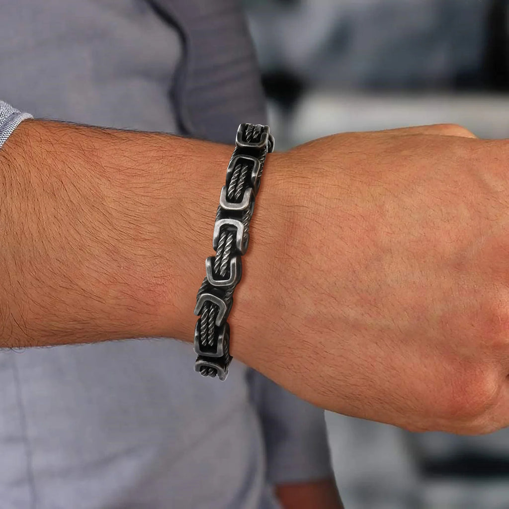 Sorrento Byzantine Bracelet – Stainless Steel 8mm