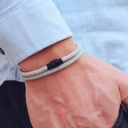 Double Layer Rope Bracelet for Men – Sleek, Minimal & Magnetic Fit