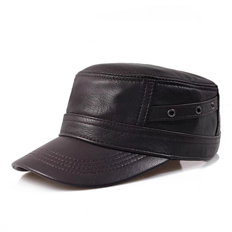 Saltillo Leather Baseball Cap — Flat