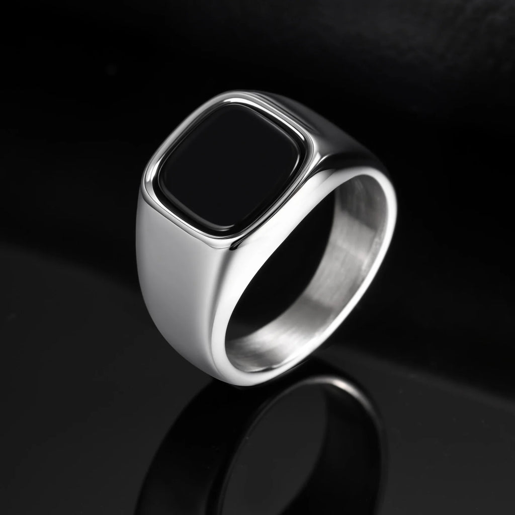 Ovalle Stone Ring – Stainless Steel