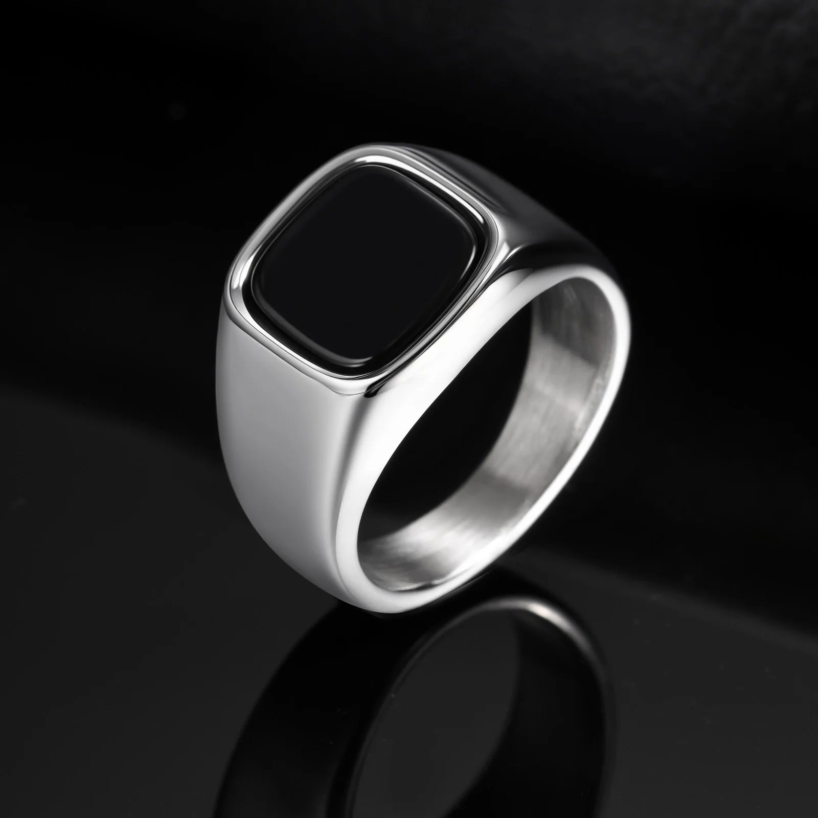 Nero Stone men's black stone ring