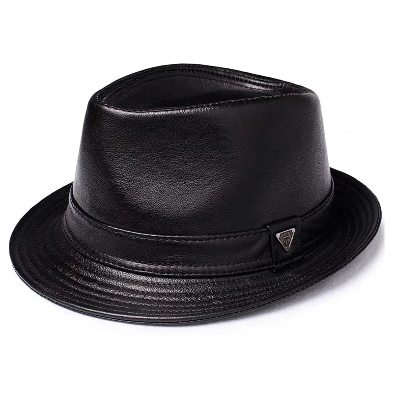 Arequipa Leather Fedora — Formal, Short Brim