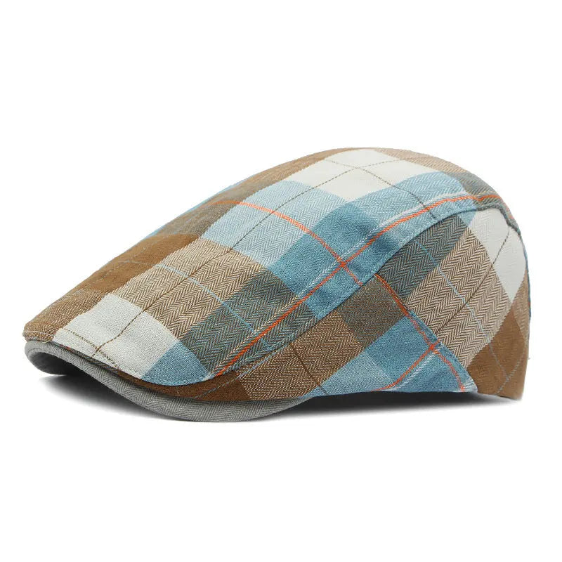 Ludlow Printed Newsboy Cap – Polyester Flat Cap with Artistic Print, Painter-Inspired Design for All Seasons