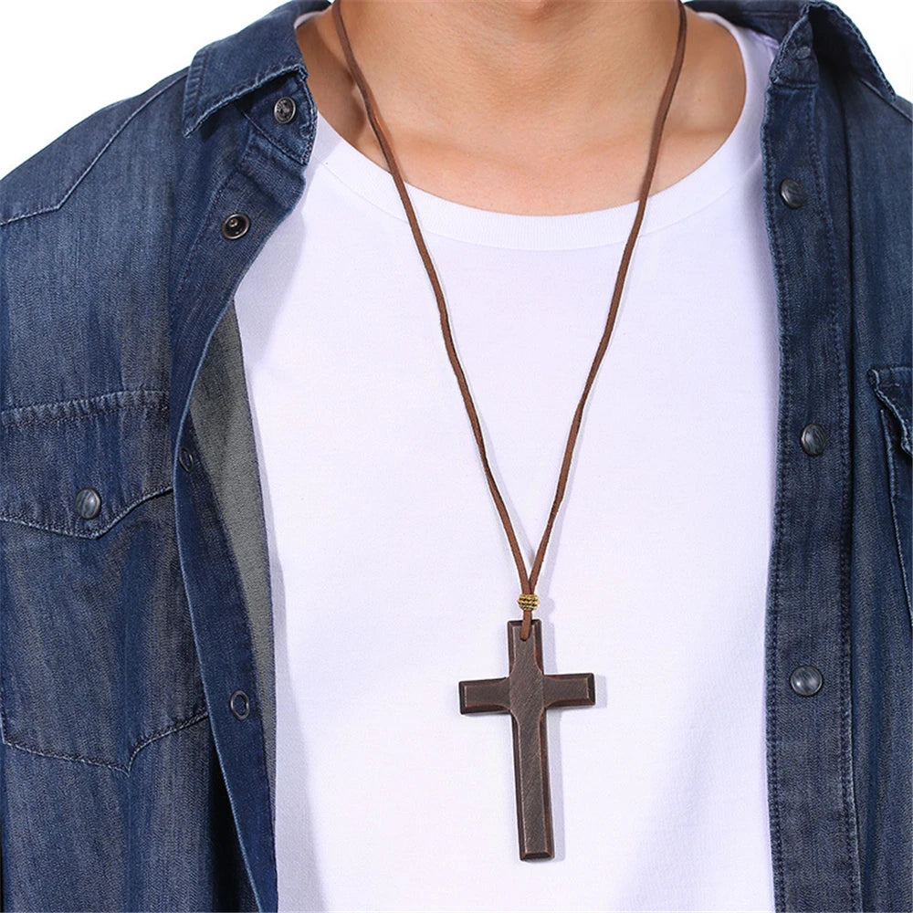 Tacna Wooden Cross Necklace