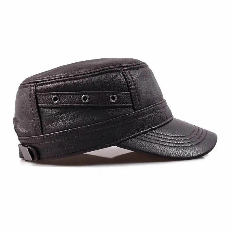 Saltillo Leather Baseball Cap — Flat