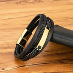 Ibagué Wrap Bracelet – Braided Leather & Steel