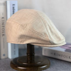 Linen duckbill driving hat for men
